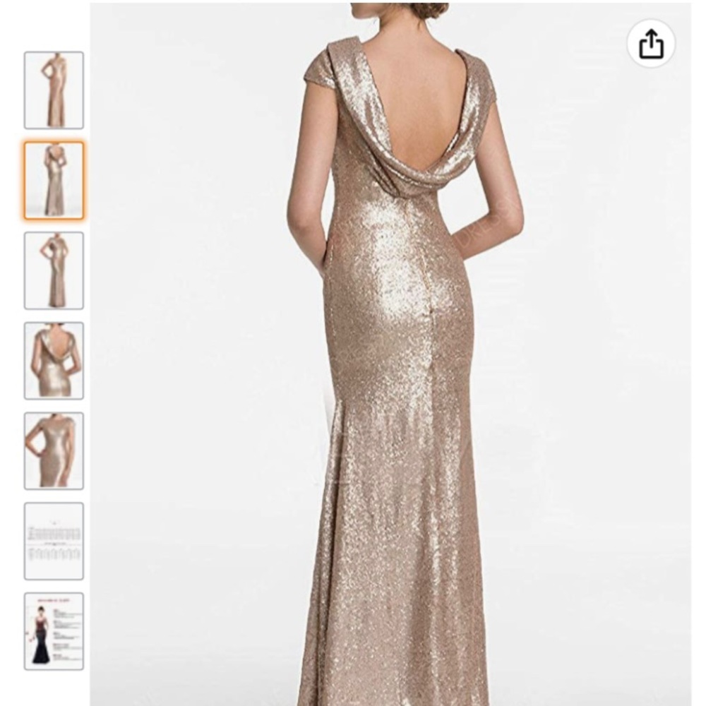 NWT open back sequin dress
